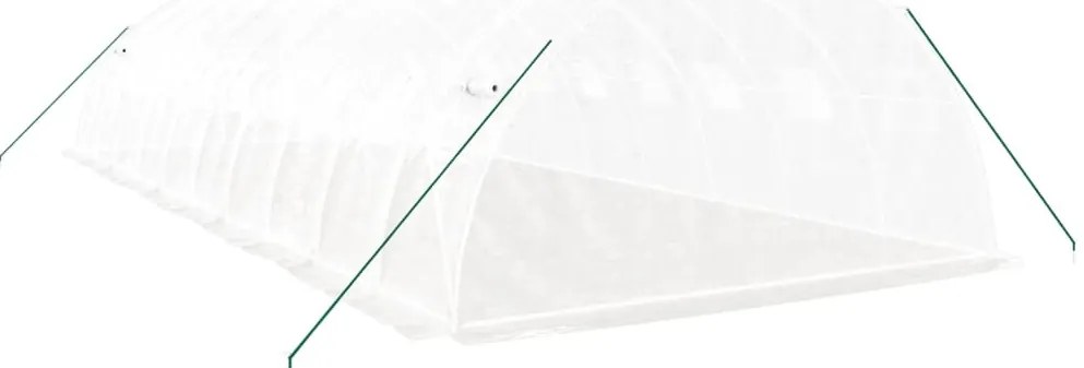 Estufa com estrutura de aço 40 m² 10x4x2 m branco
