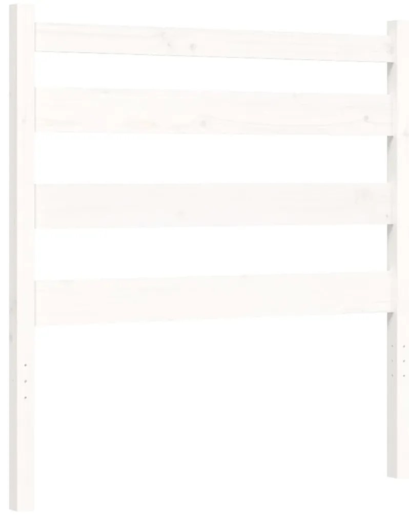 Cama sem colchão 100x200 cm madeira de pinho maciça branco