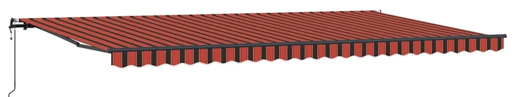 Toldo Retrátil Automático Laranja e Castanho 600x350 cm