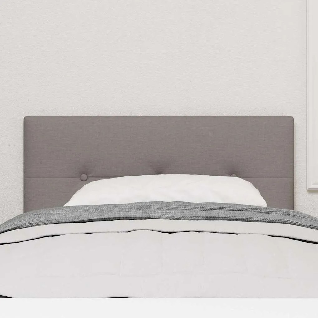 Cabeceira LED taupe estofada com botões de 90 cm