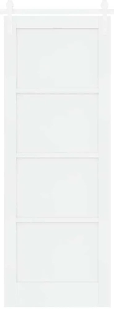 Porta Deslizante vidaXL com Conjunto de Ferragens Brancas 78x211 cm Pi