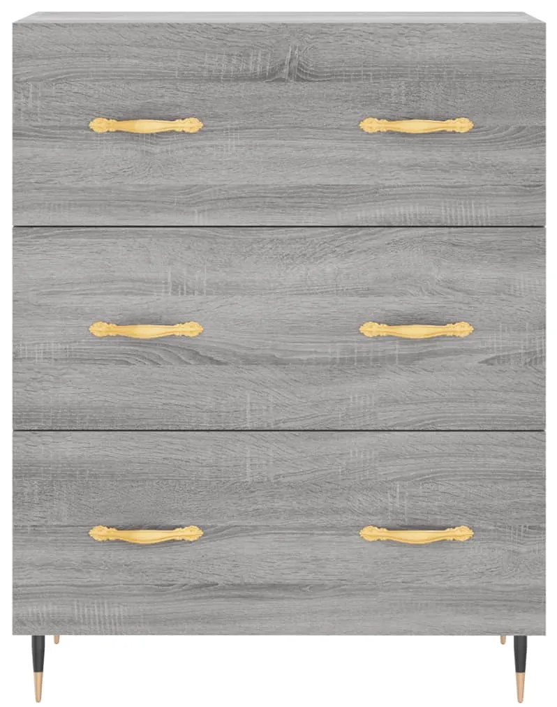 Armário alto 69,5x34x180 cm derivados de madeira sonoma cinza