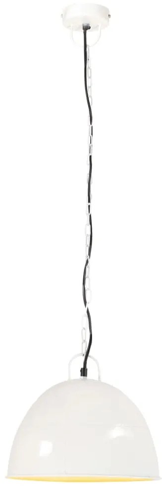 Candeeiro suspenso vintage indust. redondo 25W 31cm E27 branco