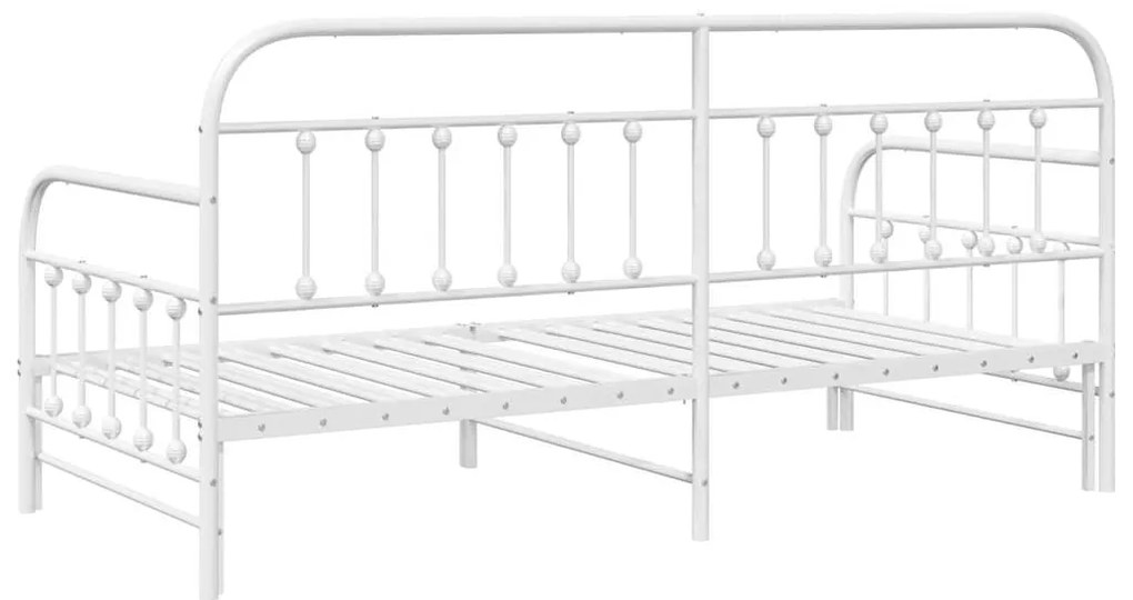 Estrutura de Daybed vidaXL com Cama Extra Branca 107x203 cm em Aço