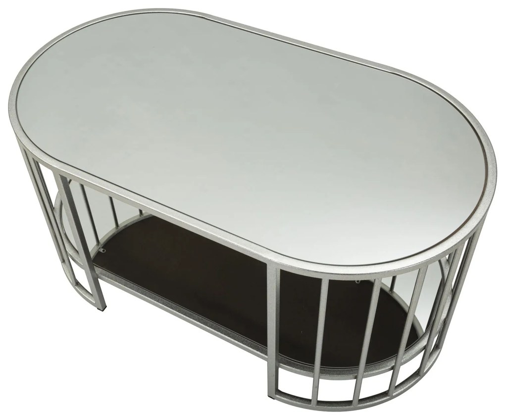 MESA DE CENTRO SMIRNE 90X50X45 CM PRATA