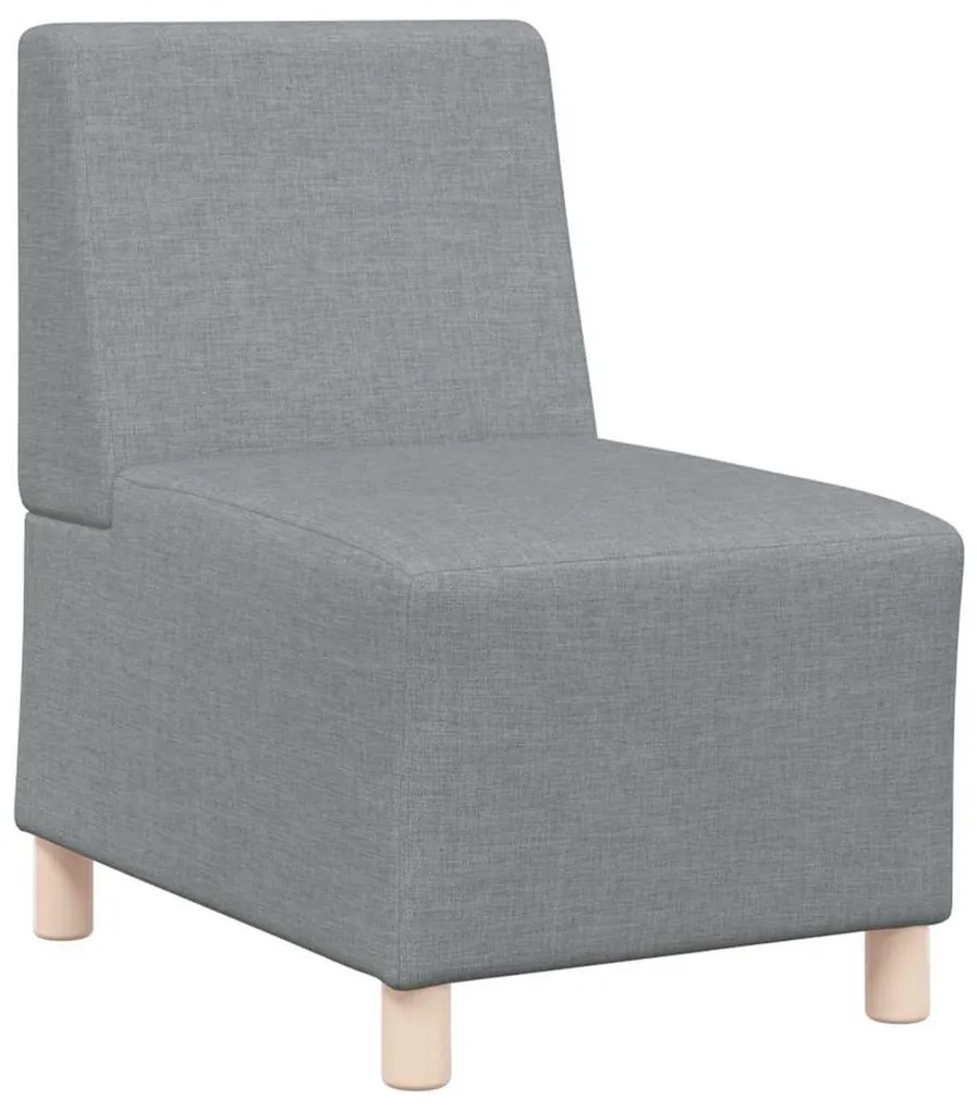 Cadeira de Sofá Cinza Claro 55 cm em Tecido 3 pcs
