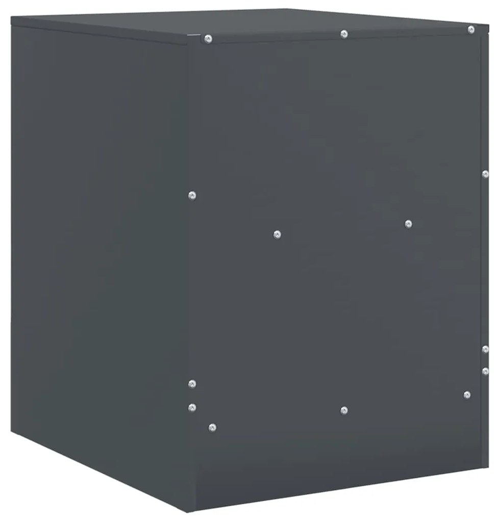 Mesa de cabeceira 34,5x39x44 cm aço antracite