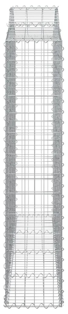 Cestos gabião arqueados 15 pcs 200x30x140/160 ferro galvanizado