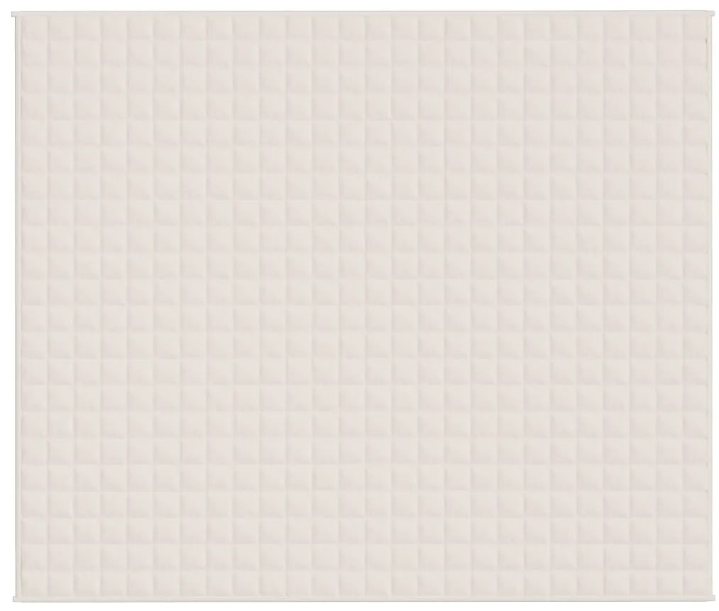 Manta pesada 15 kg 220x260 cm tecido creme-claro