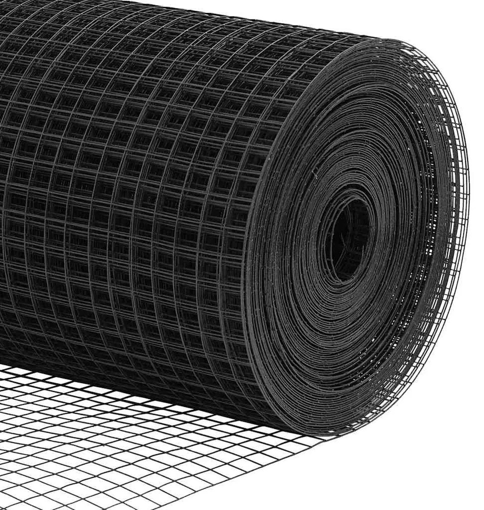 Cerca de Fio Soldado com 13 Postes Cinza 0.8x50 m Aço