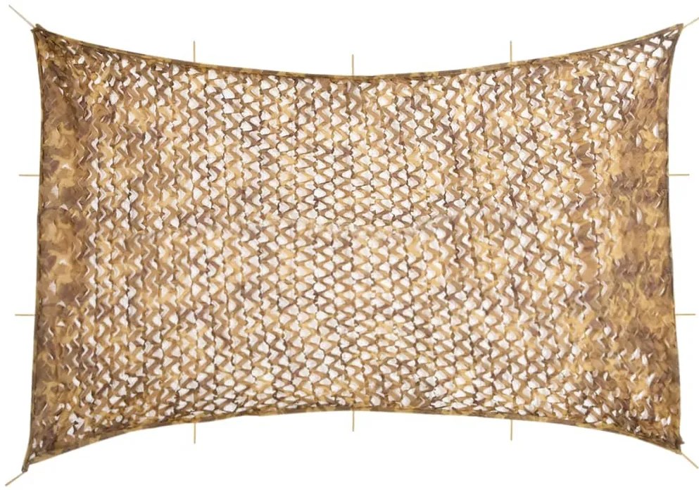 Rede de camuflagem com saco de arrumação 833x609 cm areia
