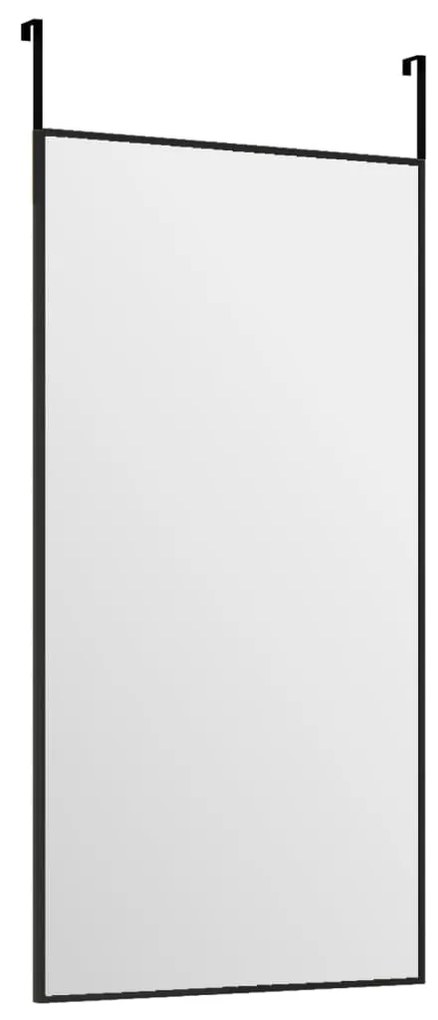 Espelho para porta 30x60 cm vidro e alumínio preto