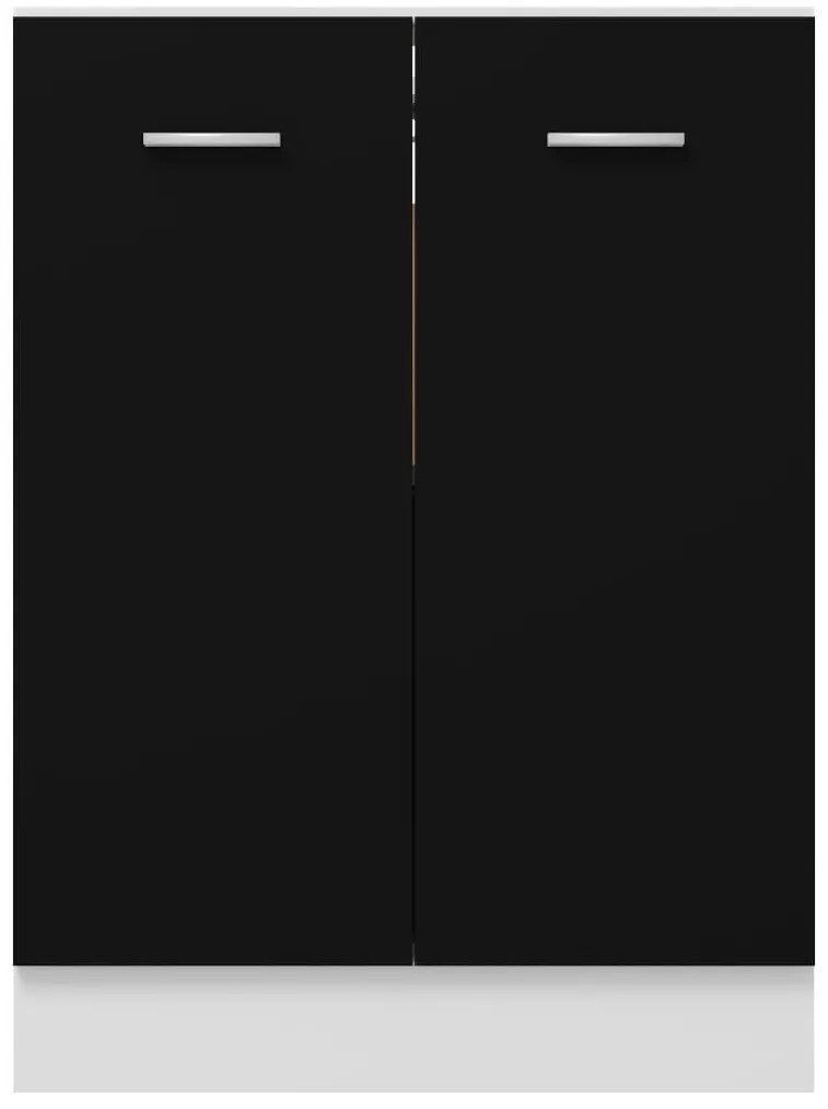 Armário inferior “Lyon” 60x46x81,5cm derivados de madeira preto