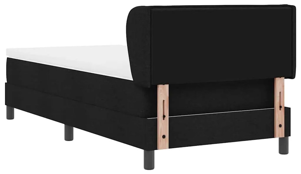 Cama Box com Colchão vidaXL Preto 90x190 cm Tecido