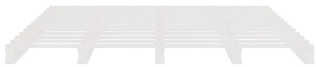 Cama de paletes 160x200 cm pinho maciço branco