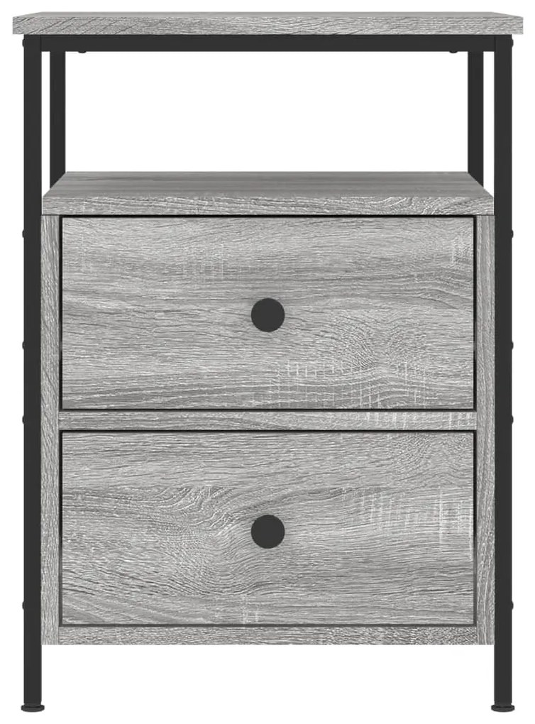 Mesa de cabeceira 44x45x60 cm derivados madeira cinzento sonoma