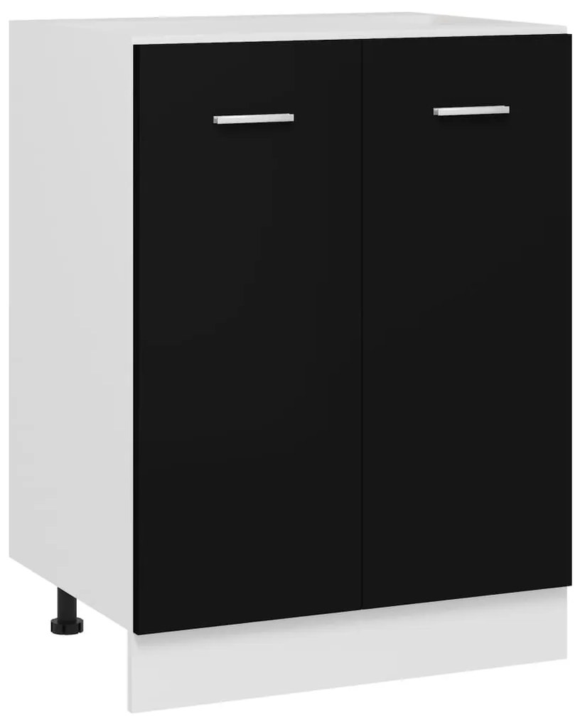 801189 vidaXL Armário inferior 60x46x81,5 cm contraplacado preto