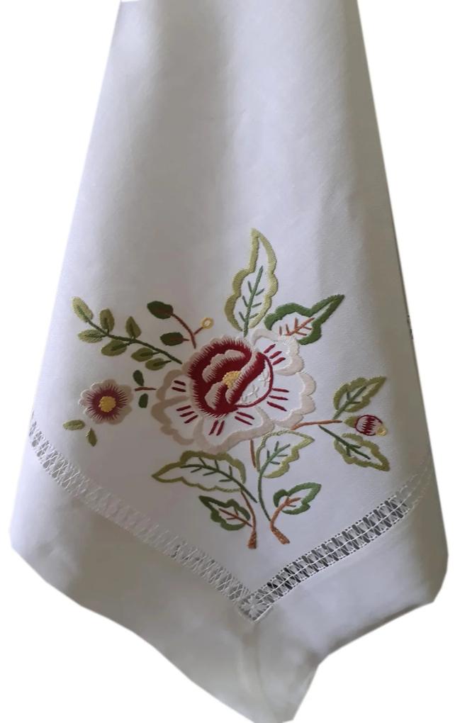 175x275 cm Toalha de mesa de linho bordada a mão - bordados da lixa - Toalha Creative Floral II