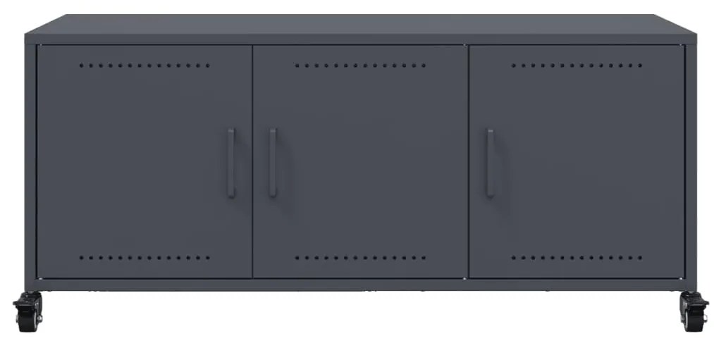 Móvel de TV 100,5x39x43,5 cm aço antracite