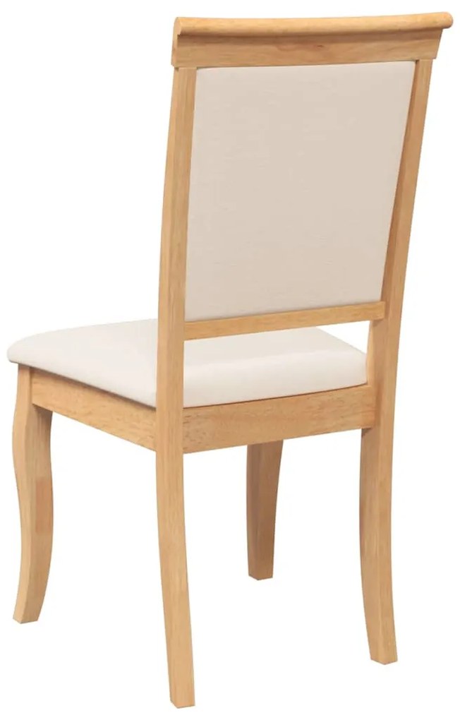 Cadeiras de jantar com almofadões 2 pcs madeira maciça natural