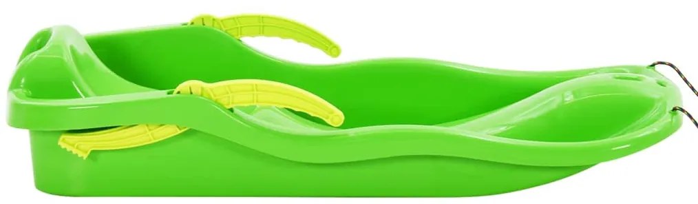 Trenó com travões 87x40x18 cm polipropileno verde