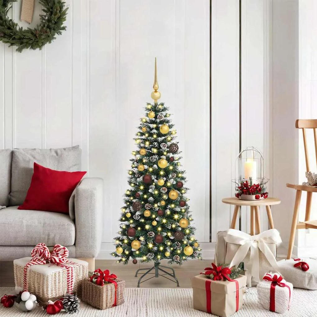 vidaXL Árvore de Natal Artificial Verde 120 cm PVC, Plástico e Aço