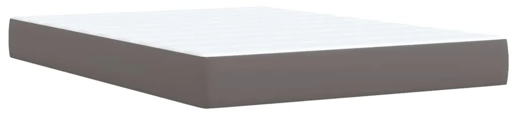 Cama com Molas/Colchão e Luzes Led - 160x200 cm - Couro Artificial Cin
