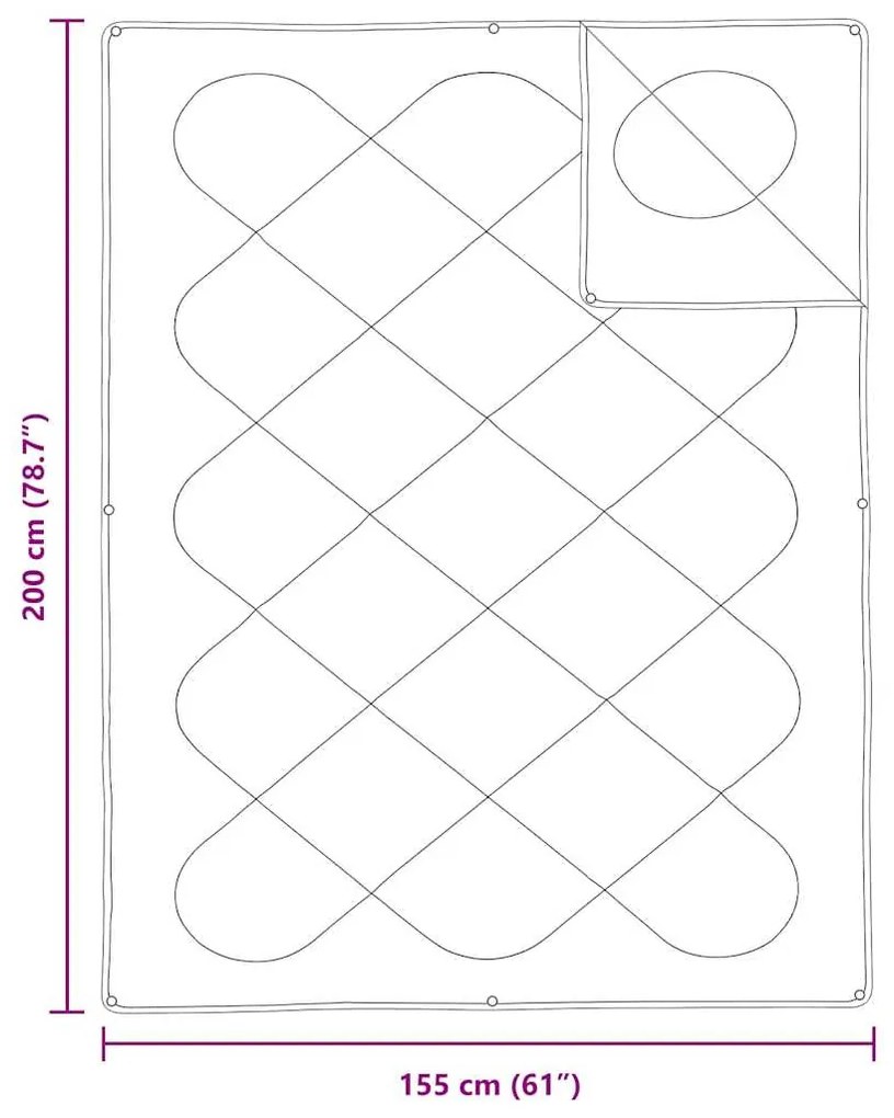 Colchas &amp; Edredons Branco 155 x 200 cm Microfibra