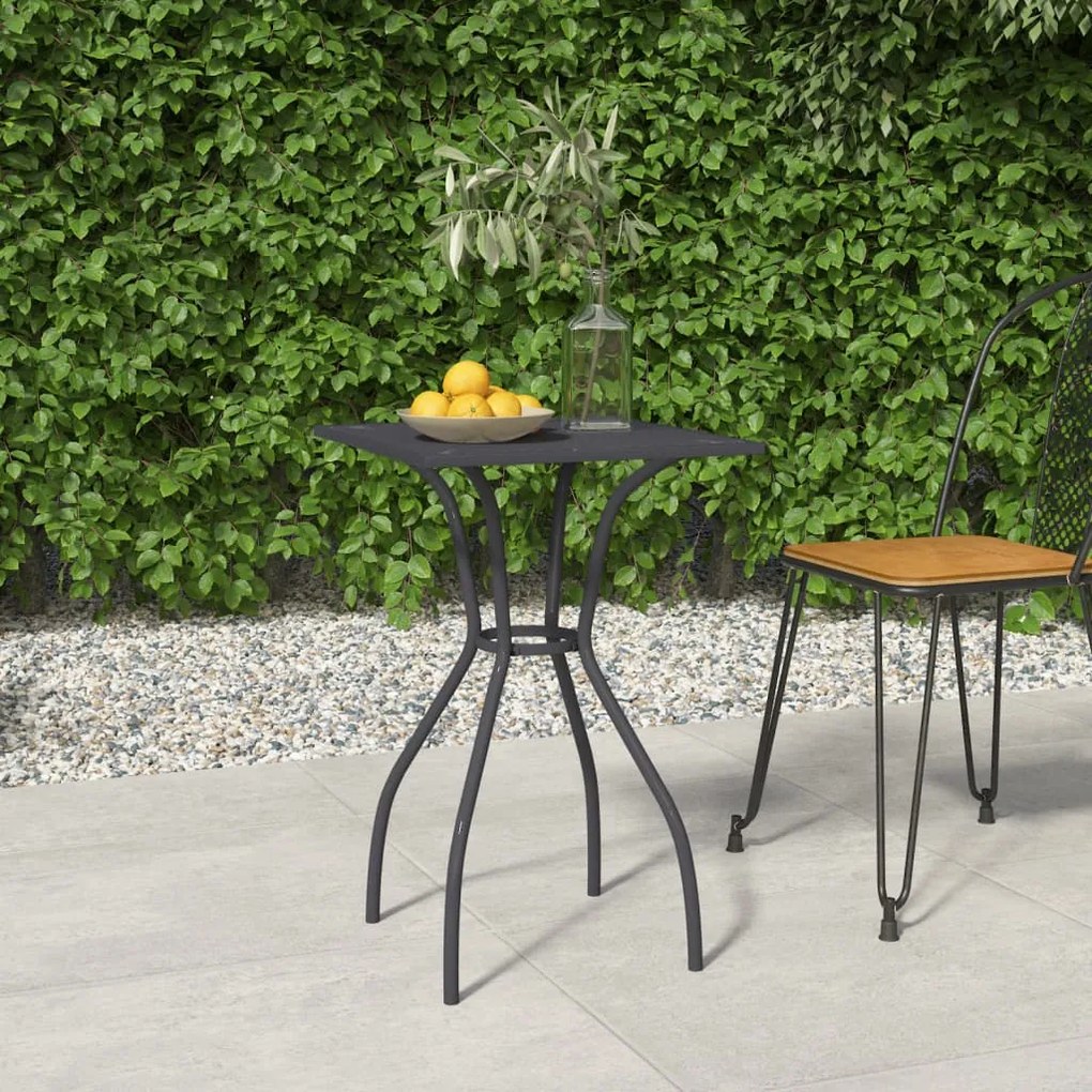 vidaXL Mesa de jardim 50x50x72 cm malha de aço antracite