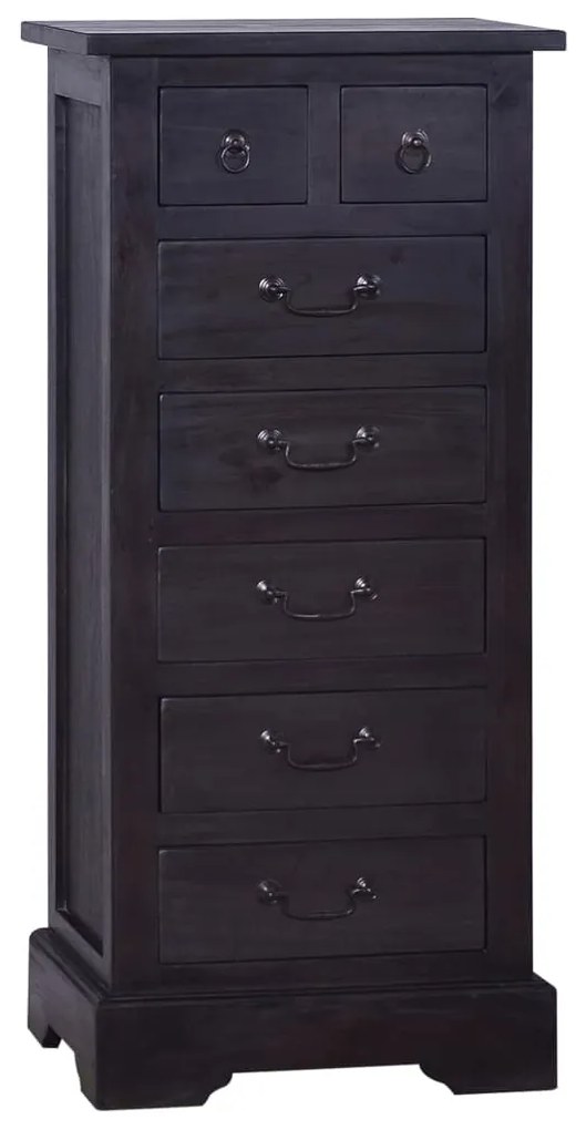 vidaXL Cómoda 45x35x100 cm madeira de mogno maciça preto-claro