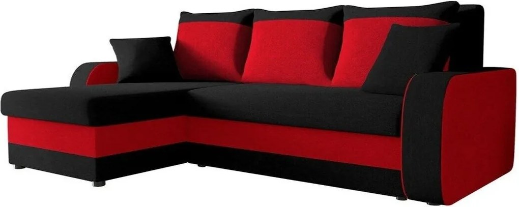 Sofá de canto Comfivo Melissa, Cama com arrumação, 238x147x80cm, 106 kg, Pernas: Plástico