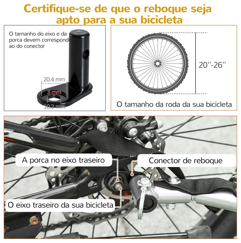 HOMCOM Reboque de Bicicleta 2 EM 1 para crianças de 2 lugares com Amortecedores Convertível em carrinho com barra e kit de corrida 129x85x105cm Amarelo