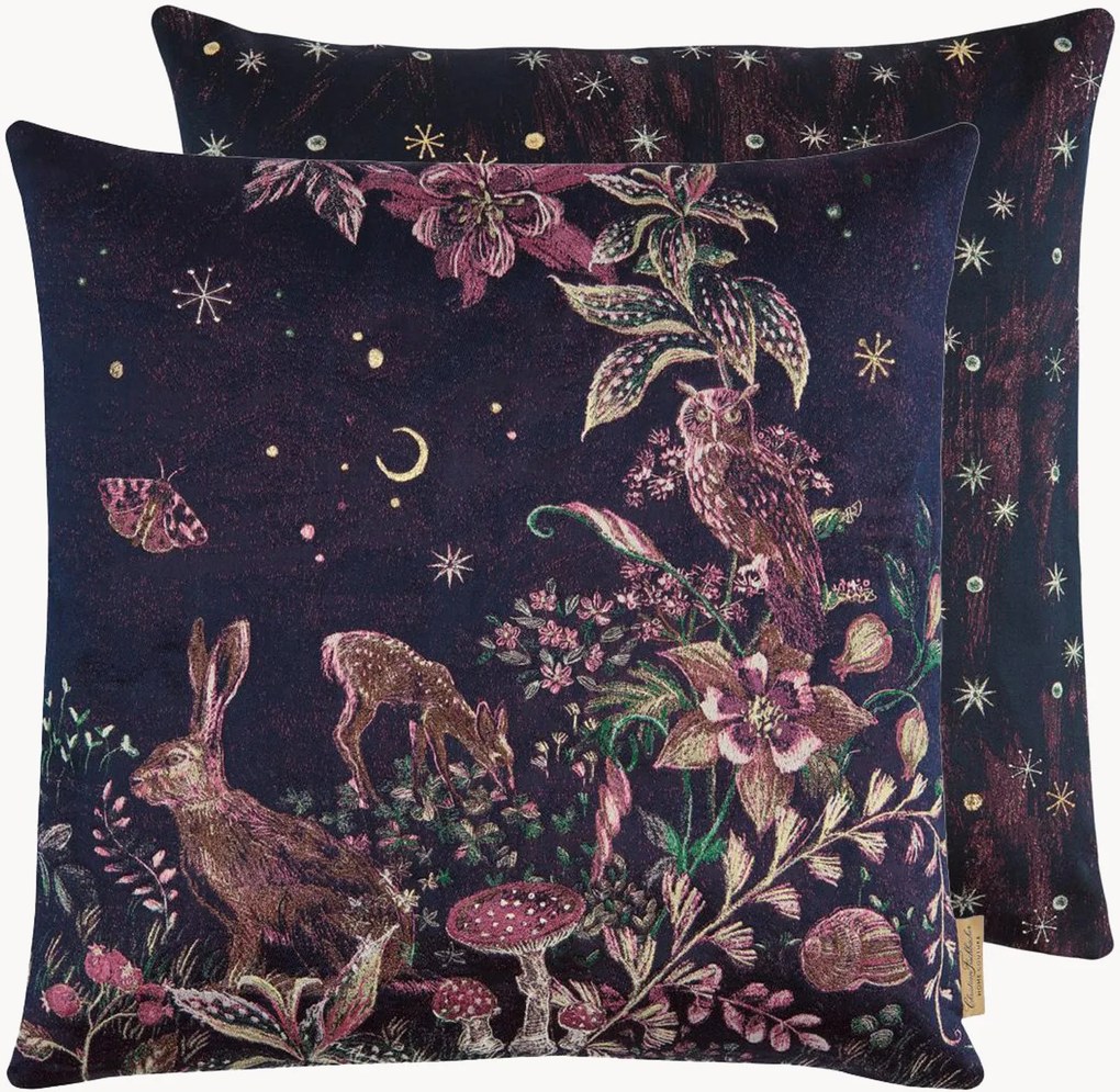Capa de almofada reversível em jacquard Magic Forest