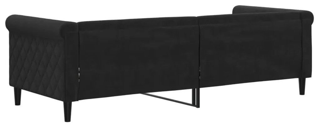 Sofá-cama 80x200 cm veludo preto