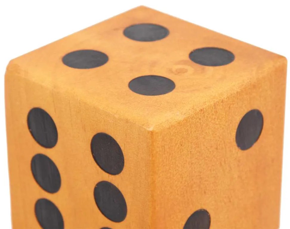Jogo de dados gigantes para quintal 6 pcs pinho maciço