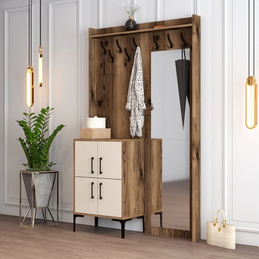 Hall Stand Berlin BC – Nogueira – 120x200x35 cm