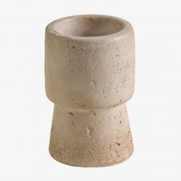 Candelabro Em Cimento Brenan ↑9 Cm - Sklum