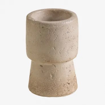Castiçal Em Cimento Brenan ↑10 Cm - Sklum