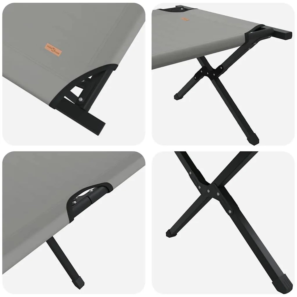 Cama de Sol Reclinável com Bolsa de Transporte Cinza - Tecido Oxford 6