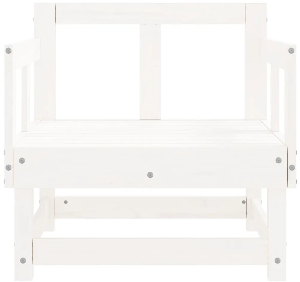 Cadeiras de jardim 2 pcs madeira de pinho maciça branco