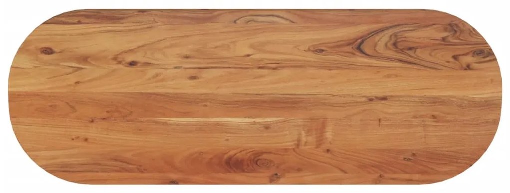 vidaXL Tampo de mesa oval 110x40x2,5 cm madeira de acácia maciça