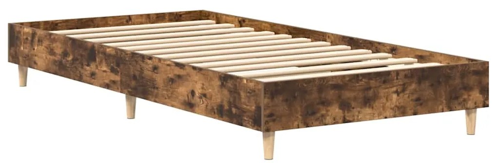 Estrutura cama s/ colchão 90x190 cm carvalho fumado