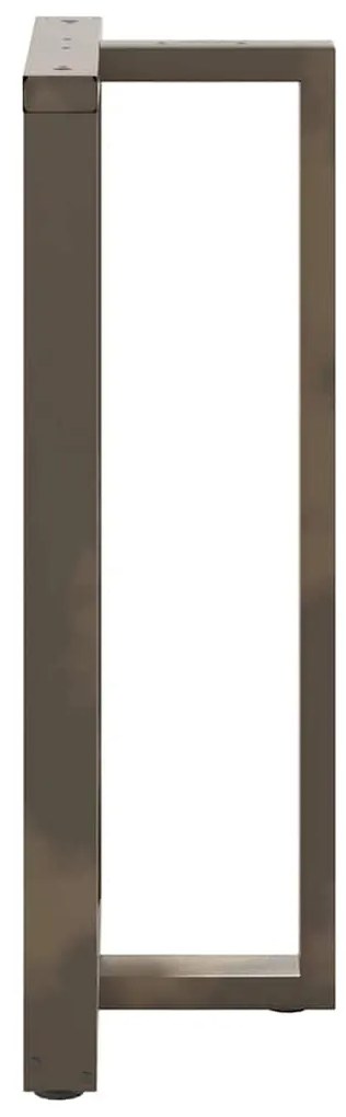Pés de mesa de bar em forma de T, 2 peças, preto, 60x35x(110-111) cm,