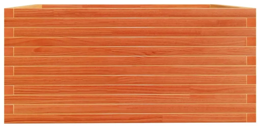 Vaso/floreira jardim 100x100x49,5 cm pinho maciço castanho mel