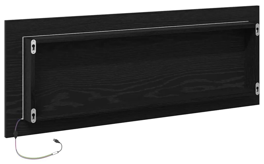 Espelho de Casa de Banho LED vidaXL Carvalho Preto 100x8,5x37 cm de Ma