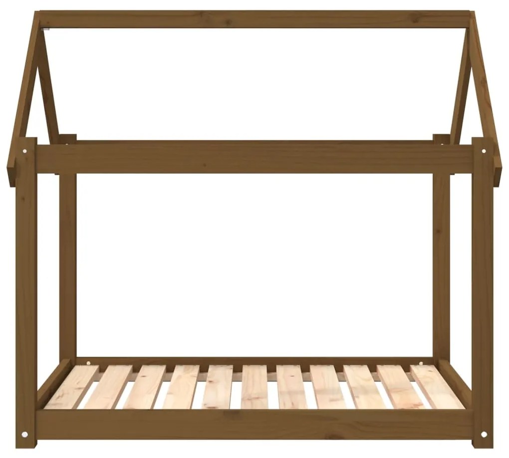 Cama para cães 101x70x90 cm pinho maciço castanho mel