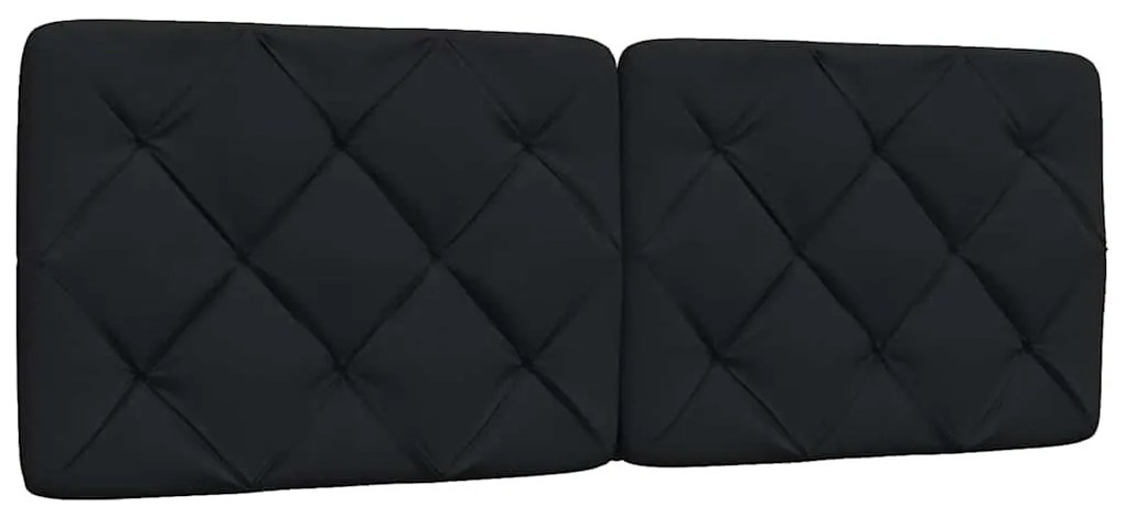 Estrutura de cama sem colchão 140x200 cm tecido preto