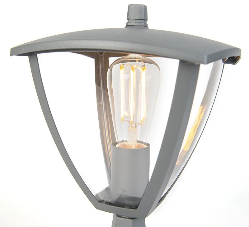 Lanterna de exterior moderna base cinzento escuro - Platar Moderno