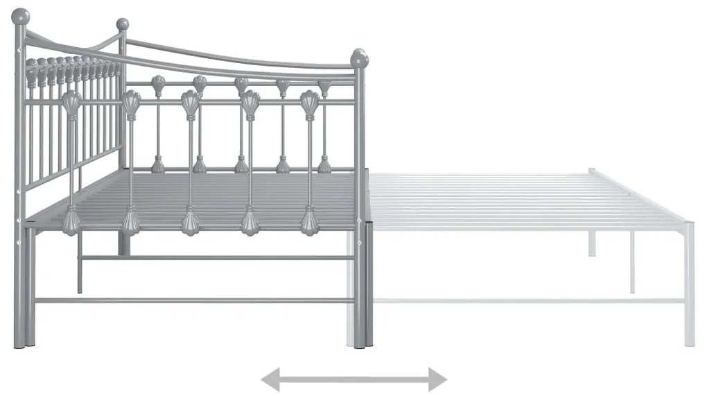 Estrutura sofá-cama de puxar 90x200 cm metal cinzento