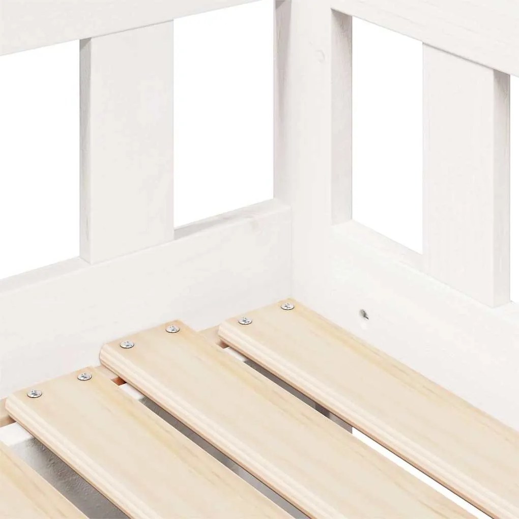 Sofá-cama com gavetão e gavetas sem colchão 90x200 cm branco